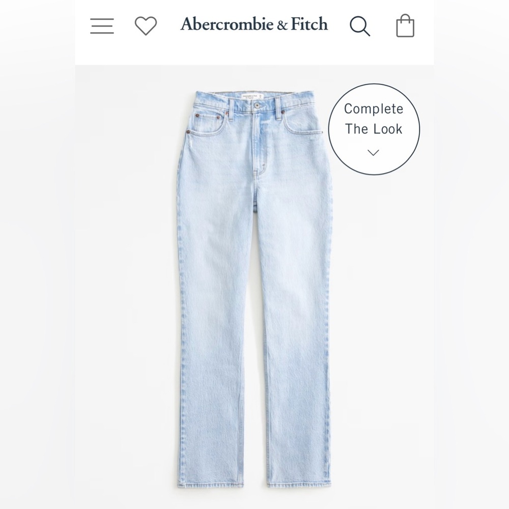 Abercrombie Curve Love size 25 short straight leg jeans